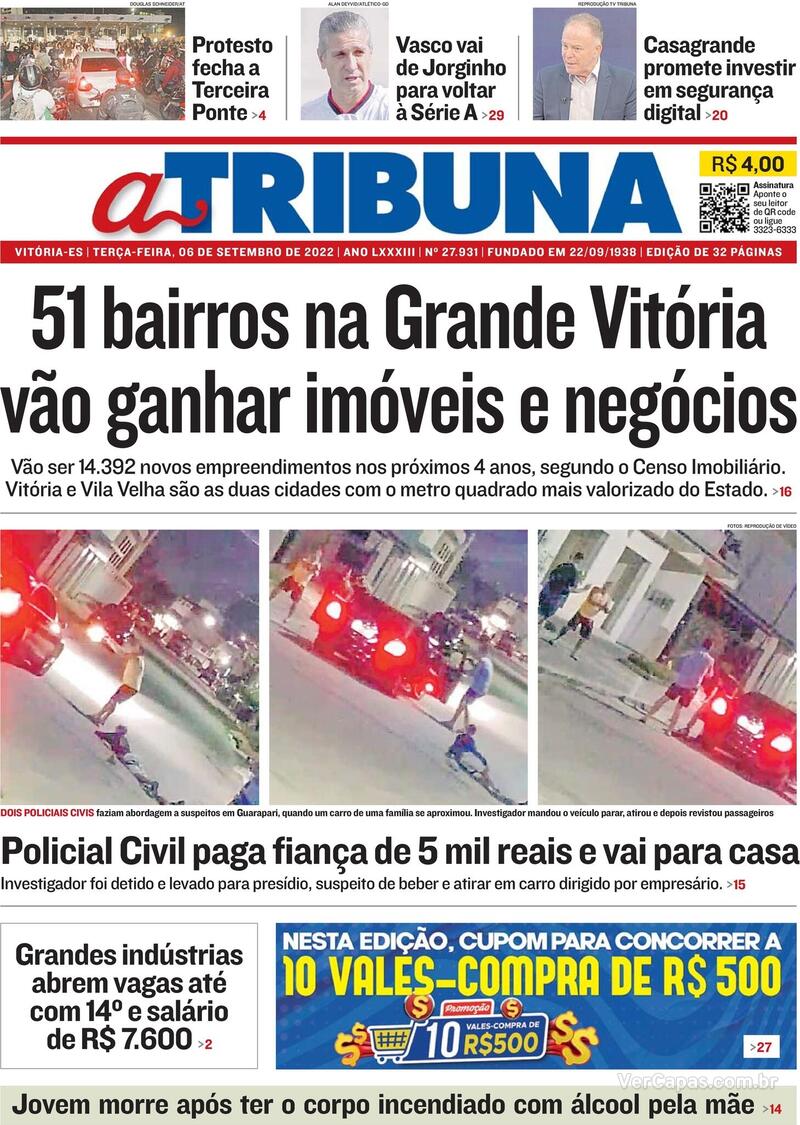 Capa A Tribuna Sexta 18 De Maio De 2018