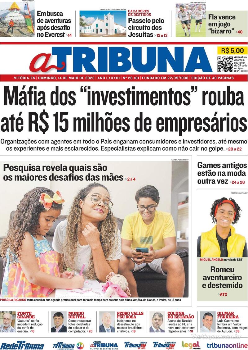 Capa A Tribuna Domingo 14 De Maio De 2023