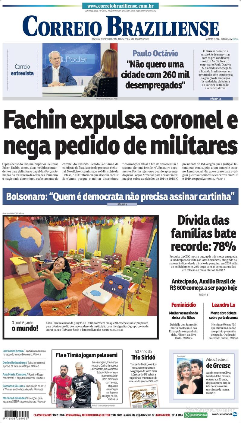 Capa Correio Braziliense Domingo De Maio De