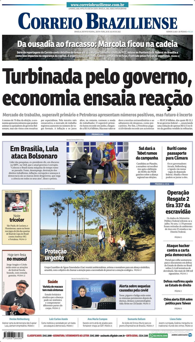 Capa Correio Braziliense Terça 31 de Maio de 2022