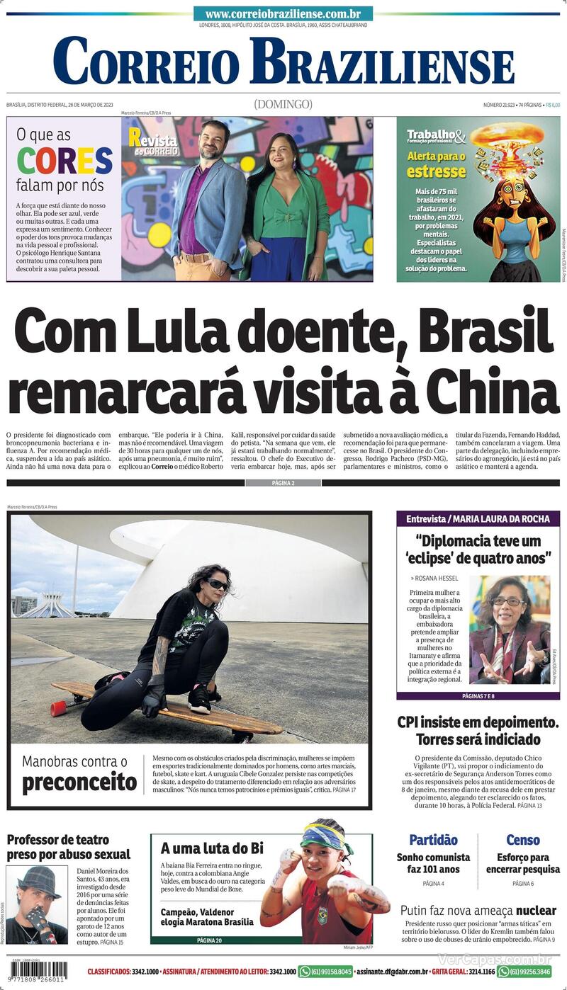 Capa Correio Braziliense Sexta 24 De Fevereiro De 2023