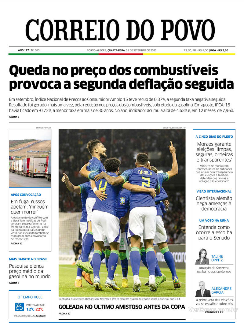 Capa Correio Do Povo Sexta De Novembro De