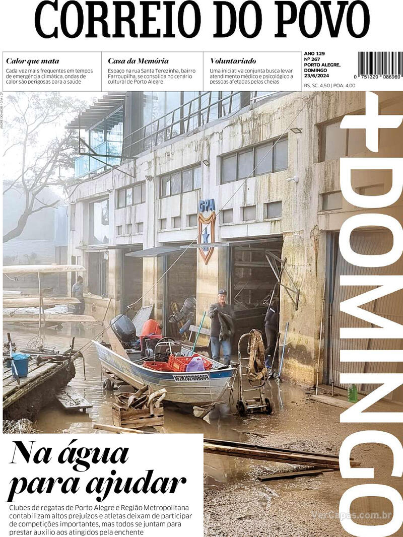 Capa Correio do Povo Edição Sábado 22 de Junho de 2024