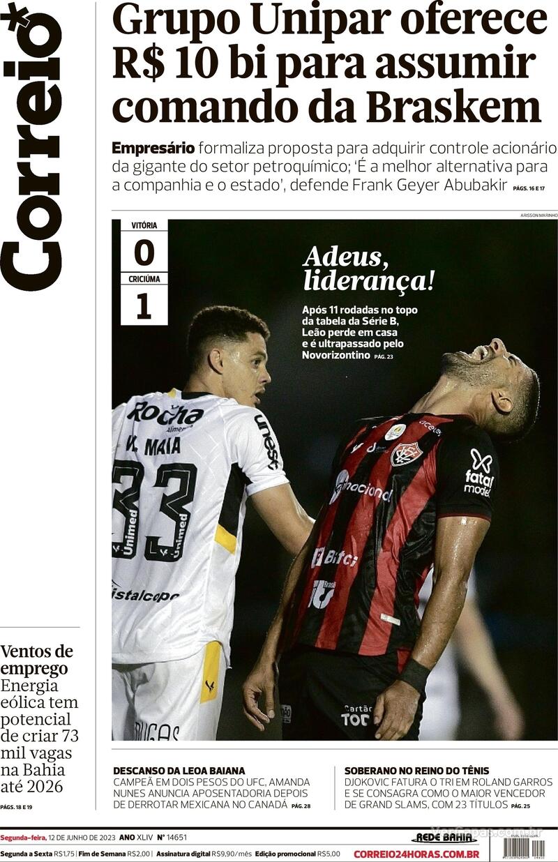 Capa Correio Sábado 15 de Abril de 2023