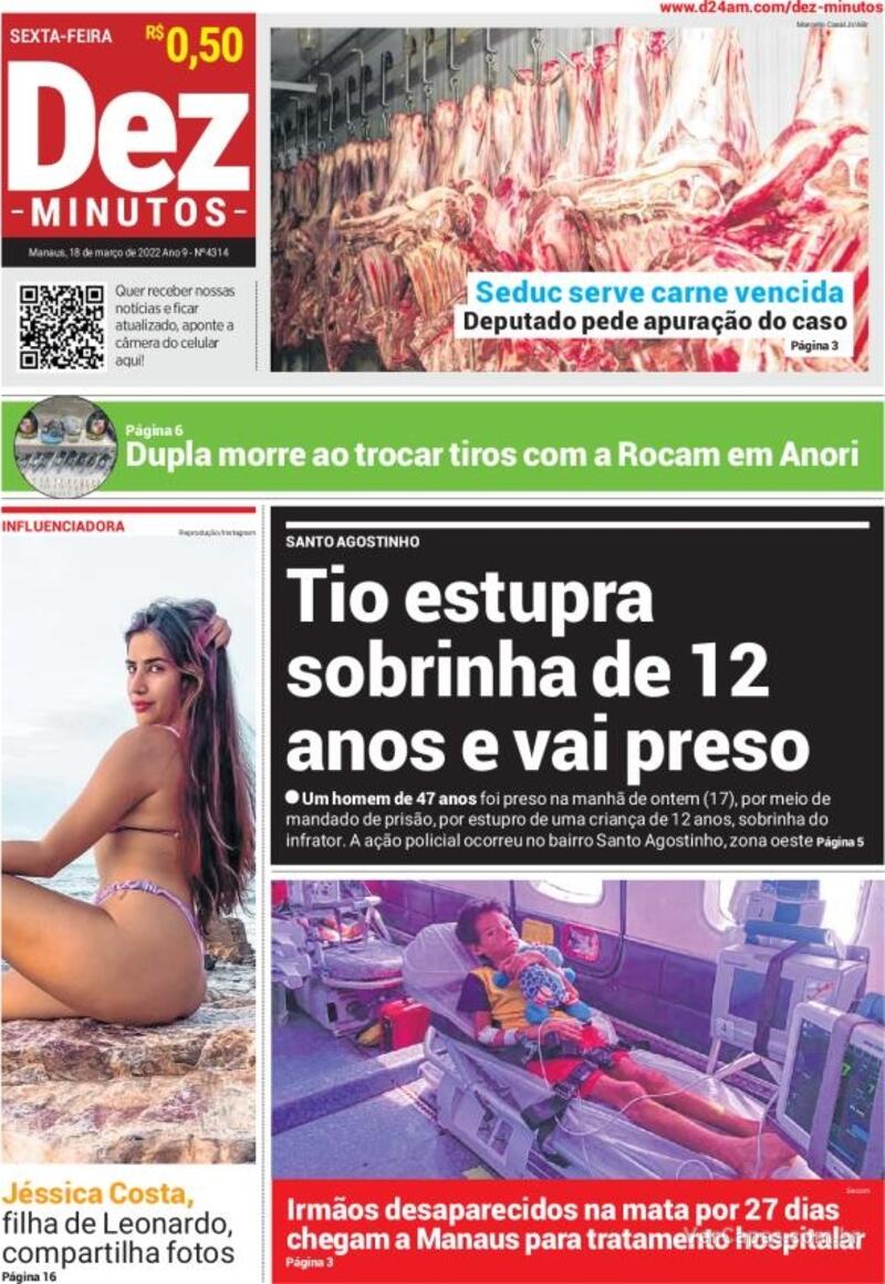 Capa Dez Minutos Edi O Sexta De Mar O De