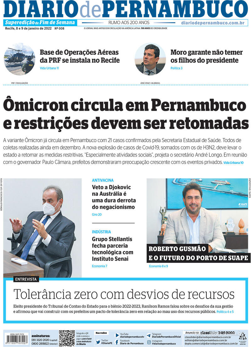 Capa Diario De Pernambuco Sexta De Outubro De