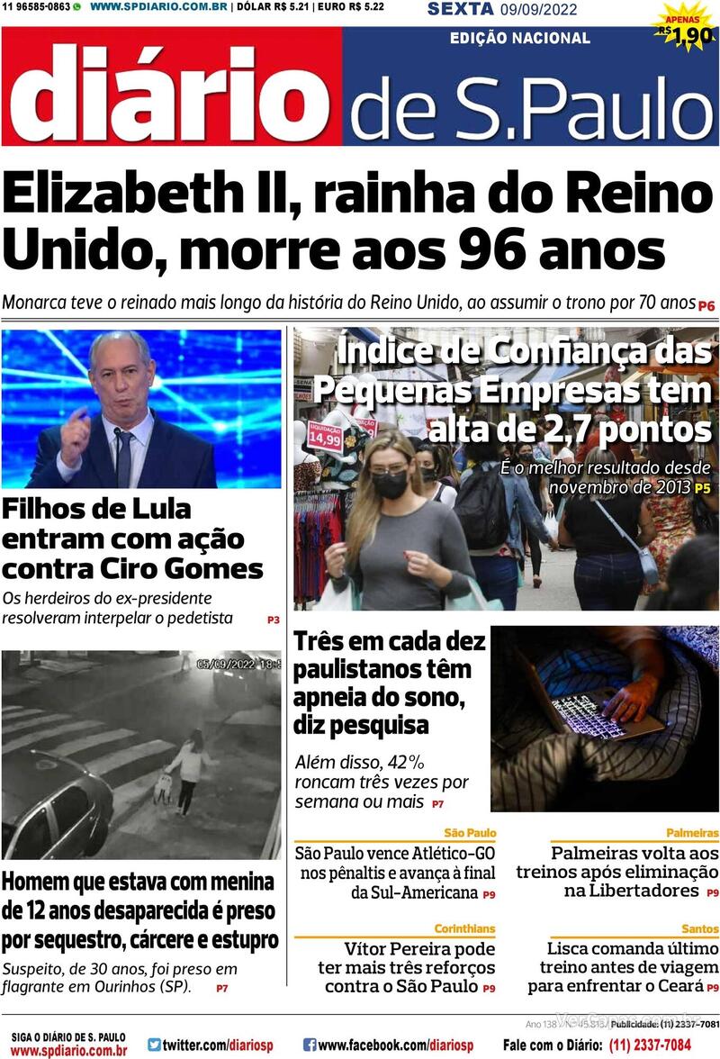 Capa Di Rio De S O Paulo S Bado De Agosto De