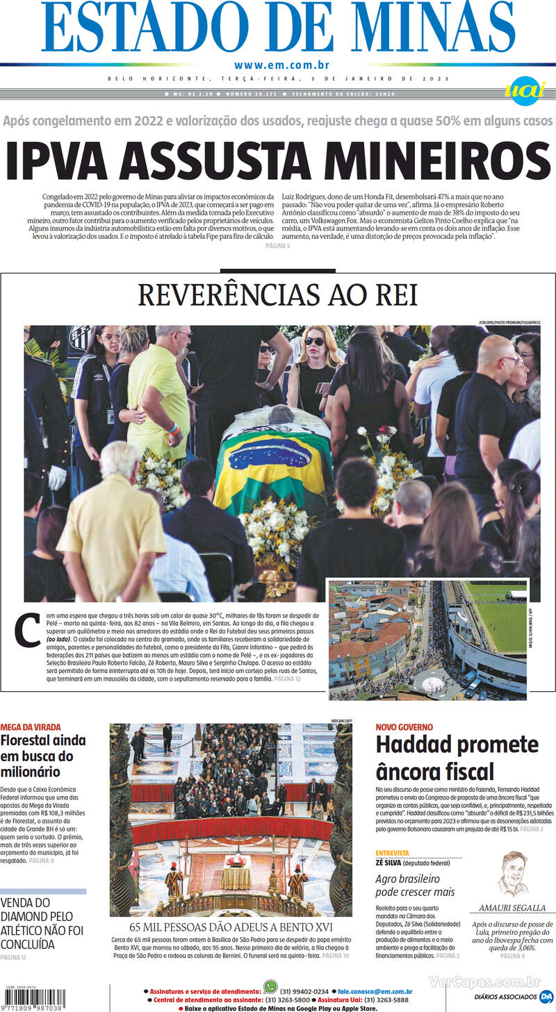 Capa Estado De Minas Domingo De Outubro De