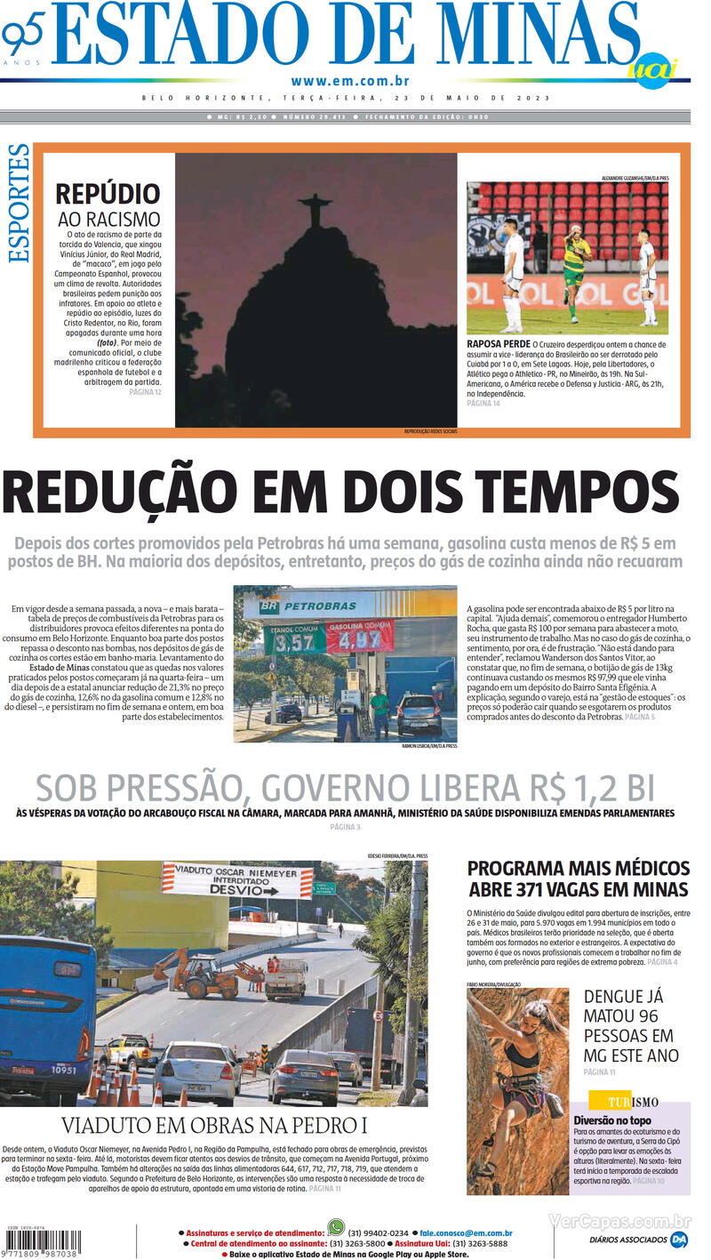 Capa Estado De Minas Sexta 7 De Abril De 2023