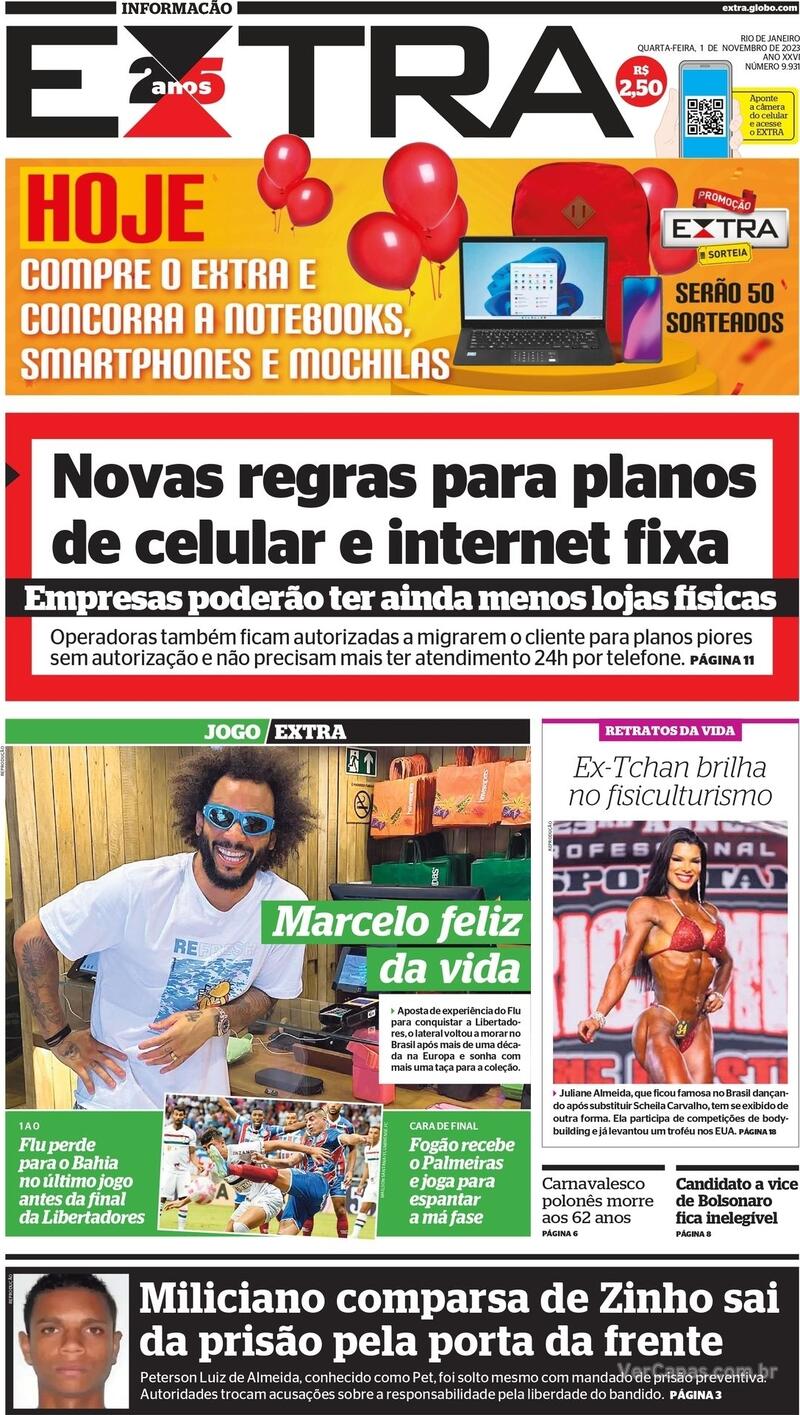 Capa Extra Edi O Quarta De Novembro De