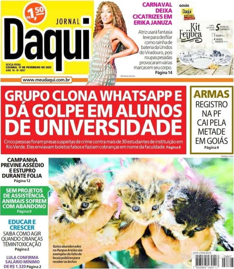 Capa Jornal Daqui Quinta De Janeiro De