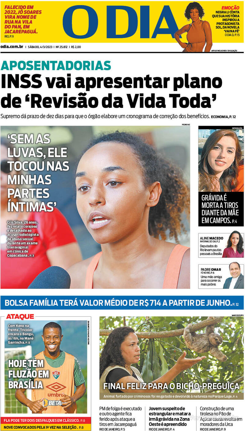 Capa O Dia Terça 6 de Dezembro de 2022