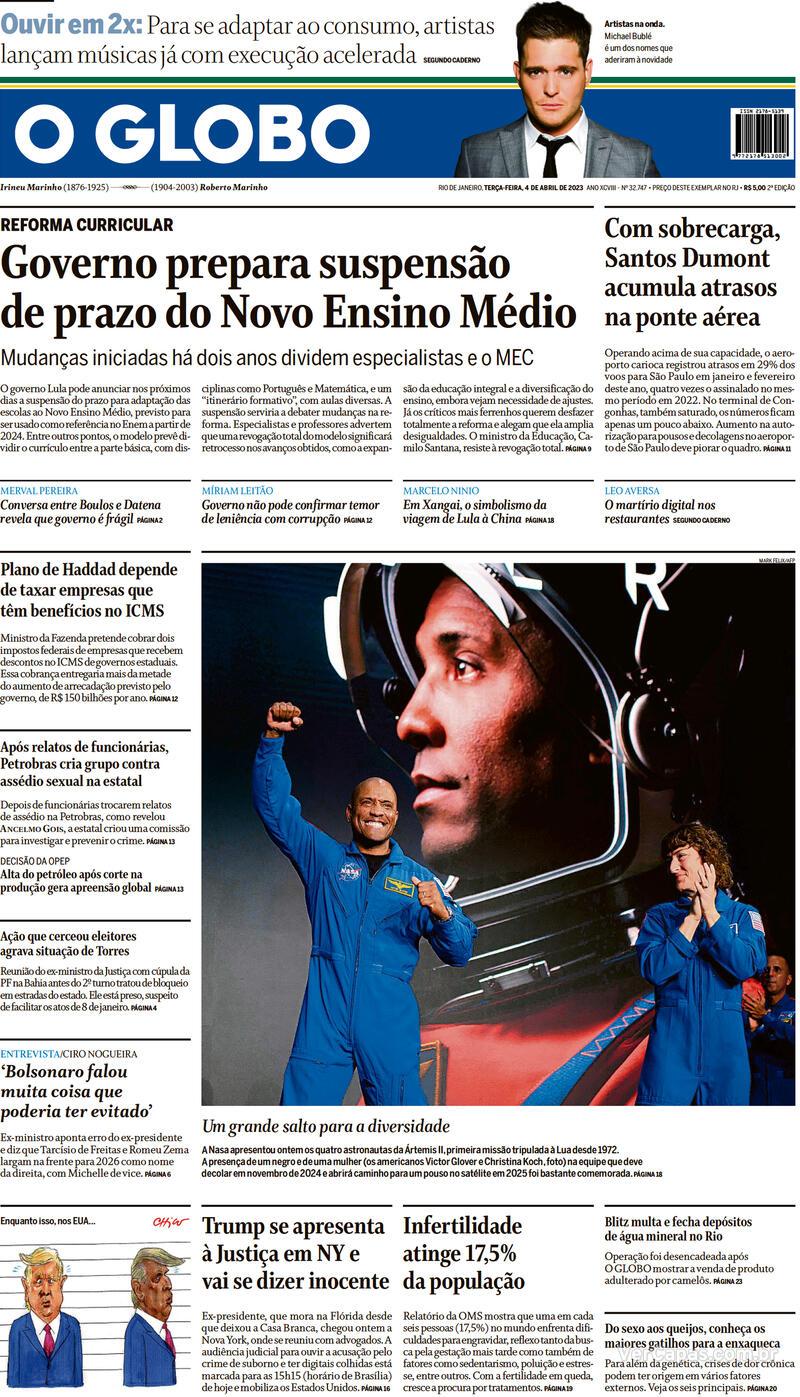 Capa O Globo S Bado De Fevereiro De