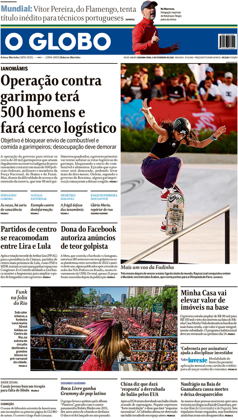 Capa O Globo Sexta 9 De Dezembro De 2022