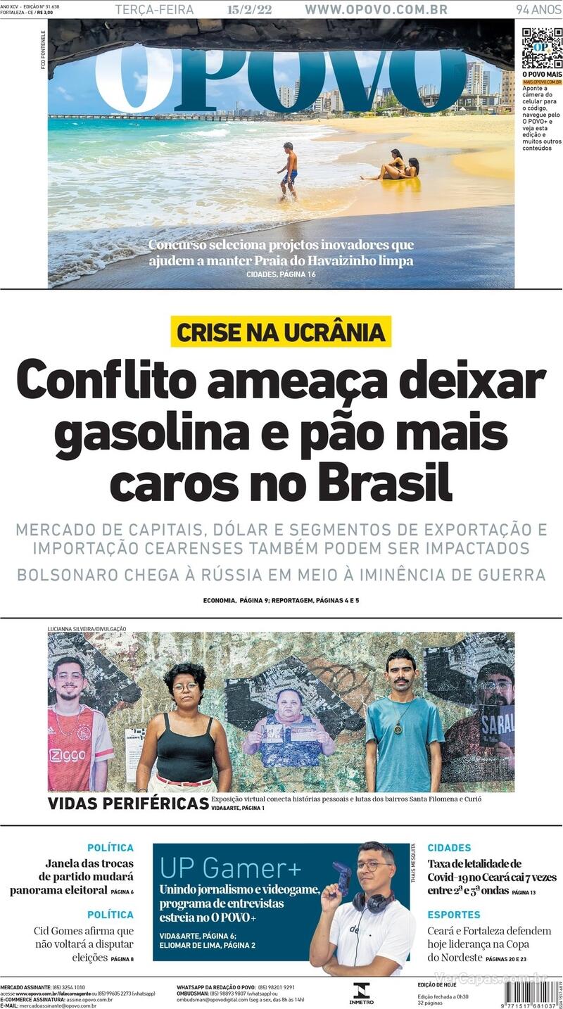 Capa O Povo Edi O Ter A De Fevereiro De