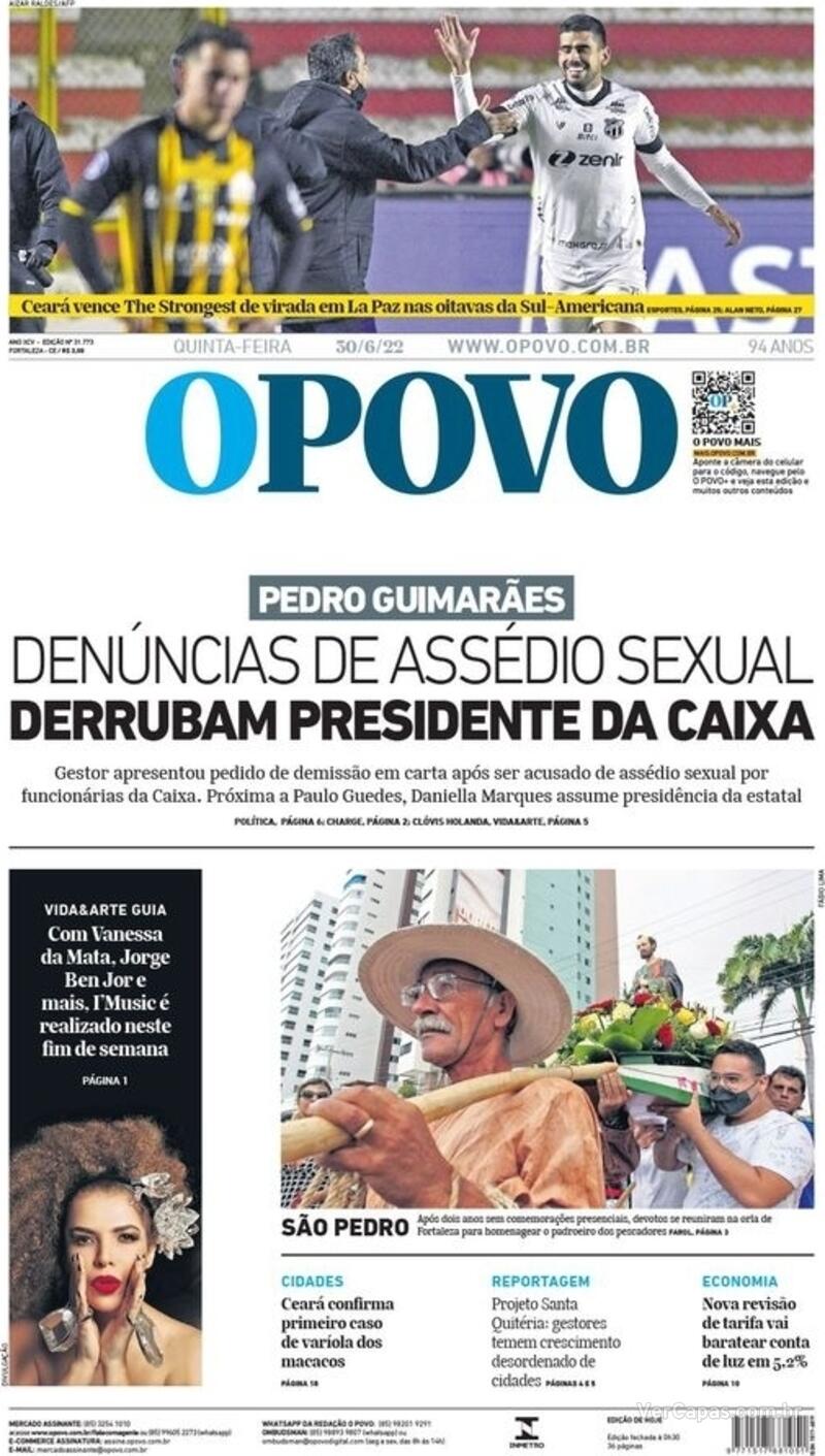 Capa O Povo Edi O Quinta De Junho De