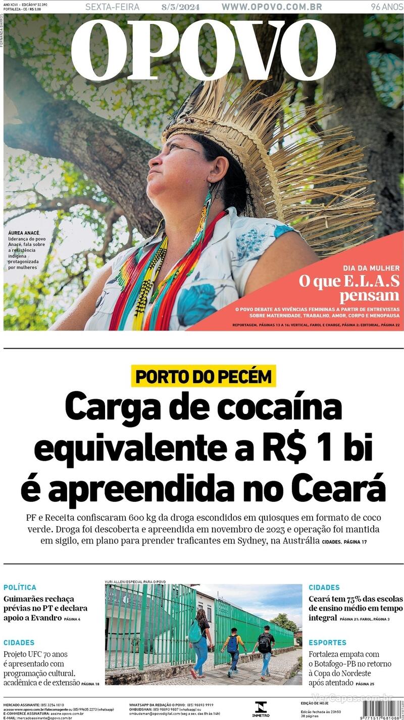 Capa O Povo Edi O Sexta De Mar O De