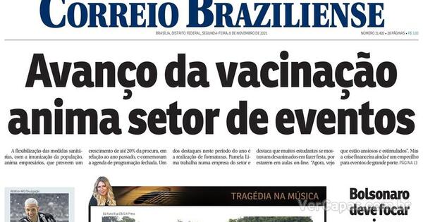 Capa Correio Braziliense Edi O Segunda De Novembro De