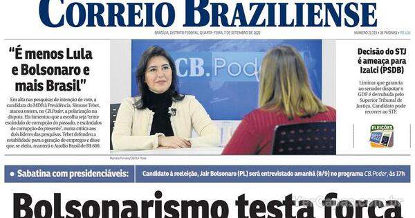 Capa Correio Braziliense Quarta De Setembro De