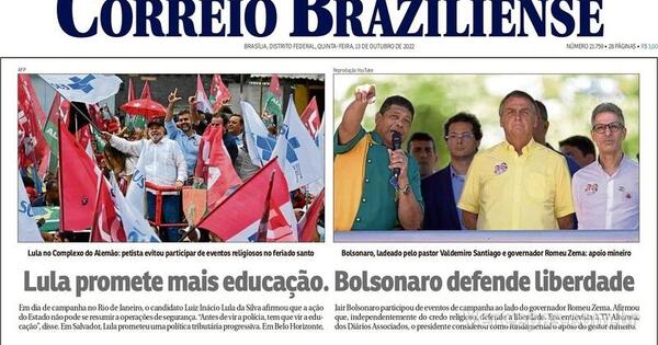 Capa Correio Braziliense Quinta 13 De Outubro De 2022