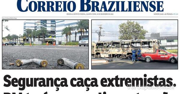 Capa Correio Braziliense Edição Quarta 14 de Dezembro de 2022