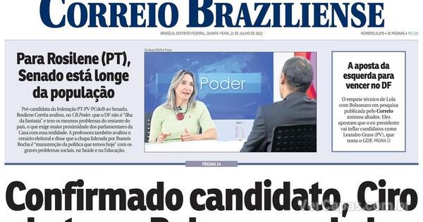 Capa Correio Braziliense Quinta De Julho De