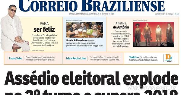 Capa Correio Braziliense Edi O Sexta De Outubro De