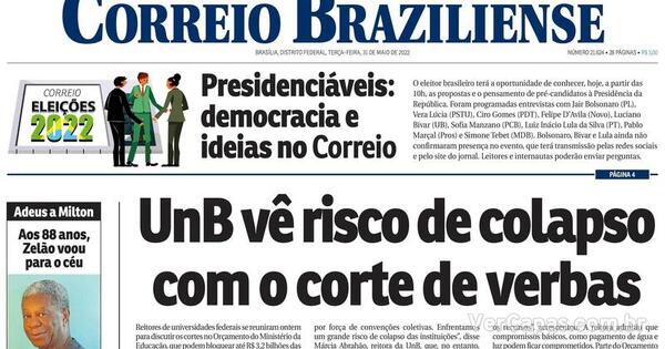 Capa Correio Braziliense Ter A De Maio De