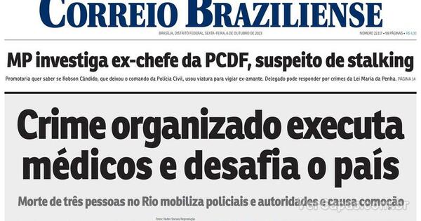 Capa Correio Braziliense Edi O Sexta De Outubro De