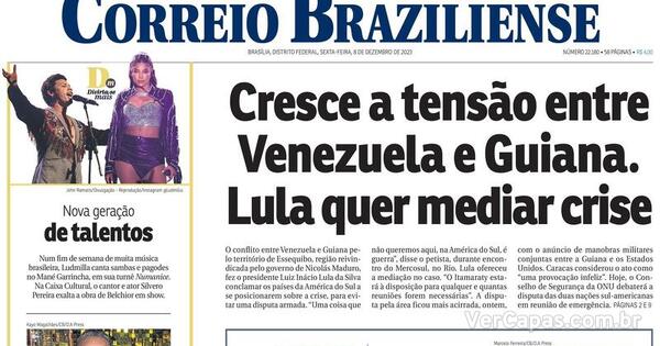 Capa Correio Braziliense Edição Sexta 8 de Dezembro de 2023