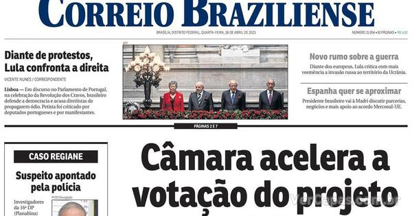 Capa Correio Braziliense Quarta De Abril De