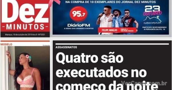 Capa Dez Minutos Sexta 18 De Outubro De 2019