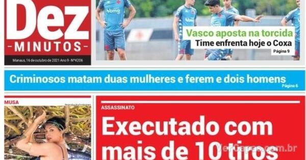 Capa Dez Minutos Edição Sábado 16 de Outubro de 2021