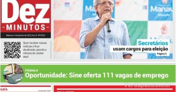 Capa Dez Minutos Edição Terça 4 de Janeiro de 2022