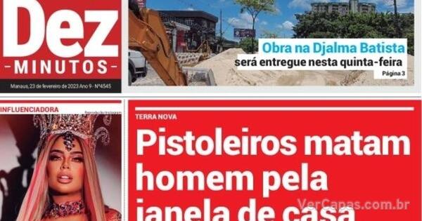 Capa Dez Minutos Quinta 23 De Fevereiro De 2023