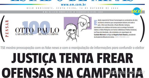 Capa Estado De Minas Sexta De Outubro De