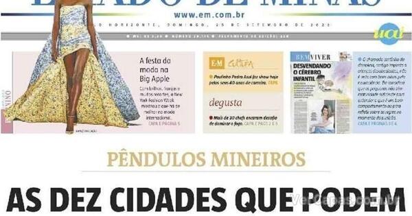 Capa Estado De Minas Domingo De Setembro De