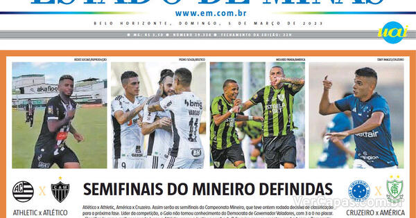 Capa Estado De Minas Domingo De Mar O De