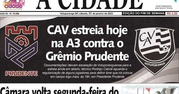 Capa Jornal A Cidade De Votuporanga Edi O S Bado De Janeiro De