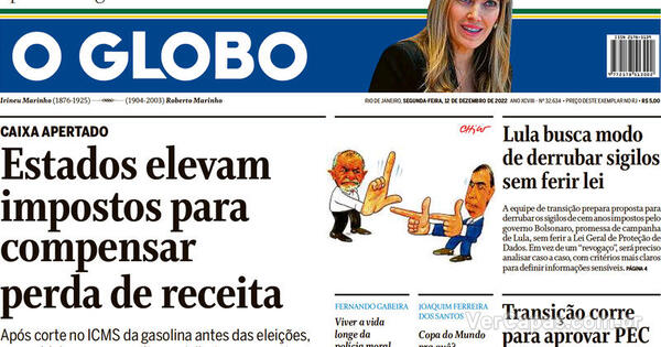 Capa O Globo Edi O Segunda De Dezembro De