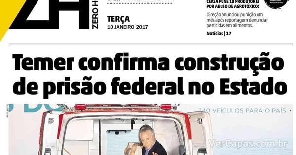 Capa Zero Hora Ter A De Janeiro De