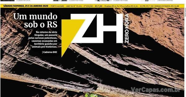 Capa Zero Hora S Bado De Janeiro De