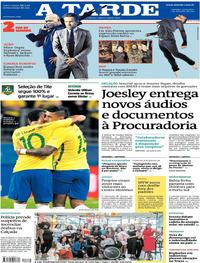 Capa do jornal A Tarde 01/09/2017