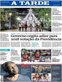 Capa do jornal A Tarde 01/12/2017