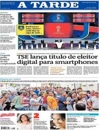 Capa do jornal A Tarde 02/12/2017