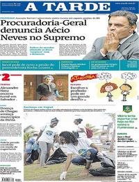 Capa do jornal A Tarde 03/06/2017
