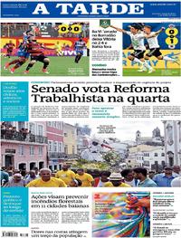 Capa do jornal A Tarde 03/07/2017