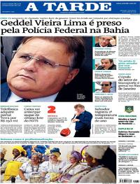 Capa do jornal A Tarde 04/07/2017