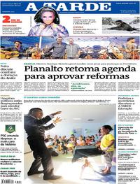 Capa do jornal A Tarde 04/08/2017