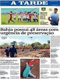 Capa do jornal A Tarde 05/06/2017